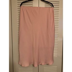 Blush Pink Silk Maxi Skit